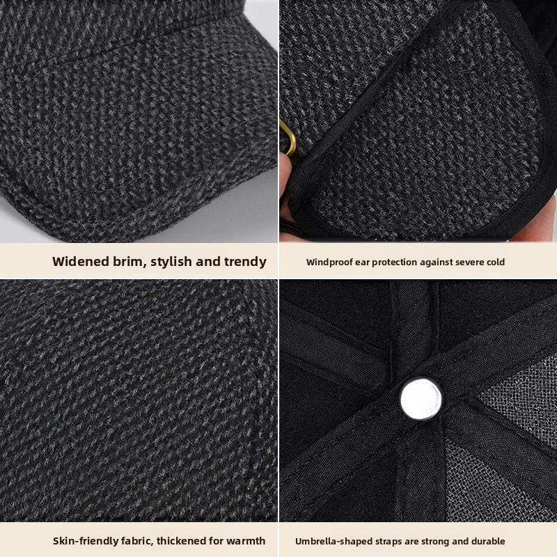 Thick and warm winter-spring cap for the elderly and middle-aged