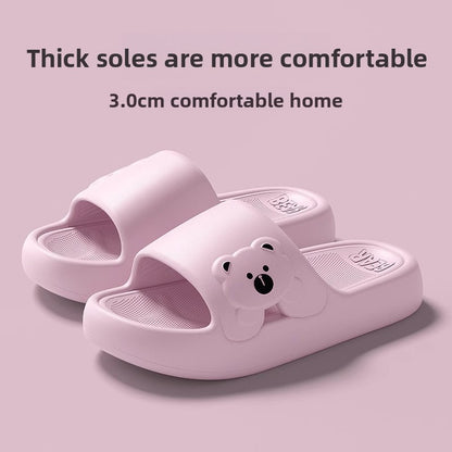 Thick-bottomed travel home portable bathroom slippers