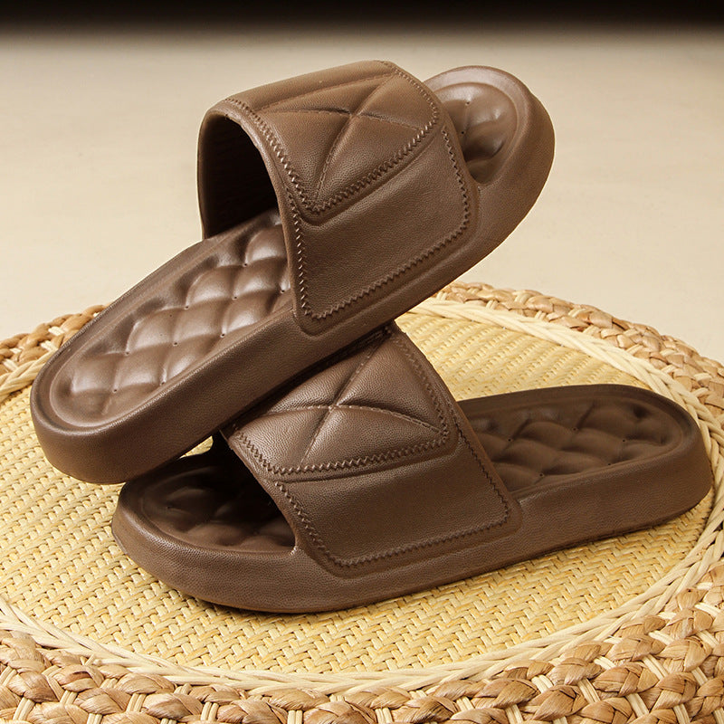 Thick-bottomed travel home portable bathroom slippers