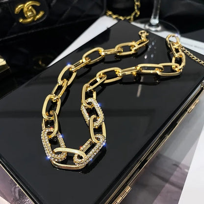 Thick Chain Zircon Necklace