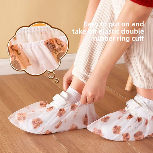 Thick disposable shoe covers for indoor use