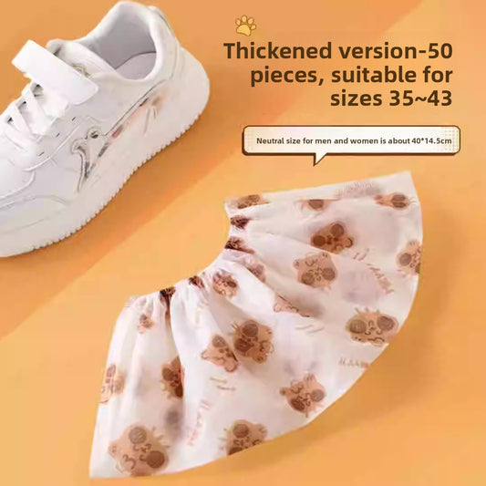 Thick disposable shoe covers for indoor use