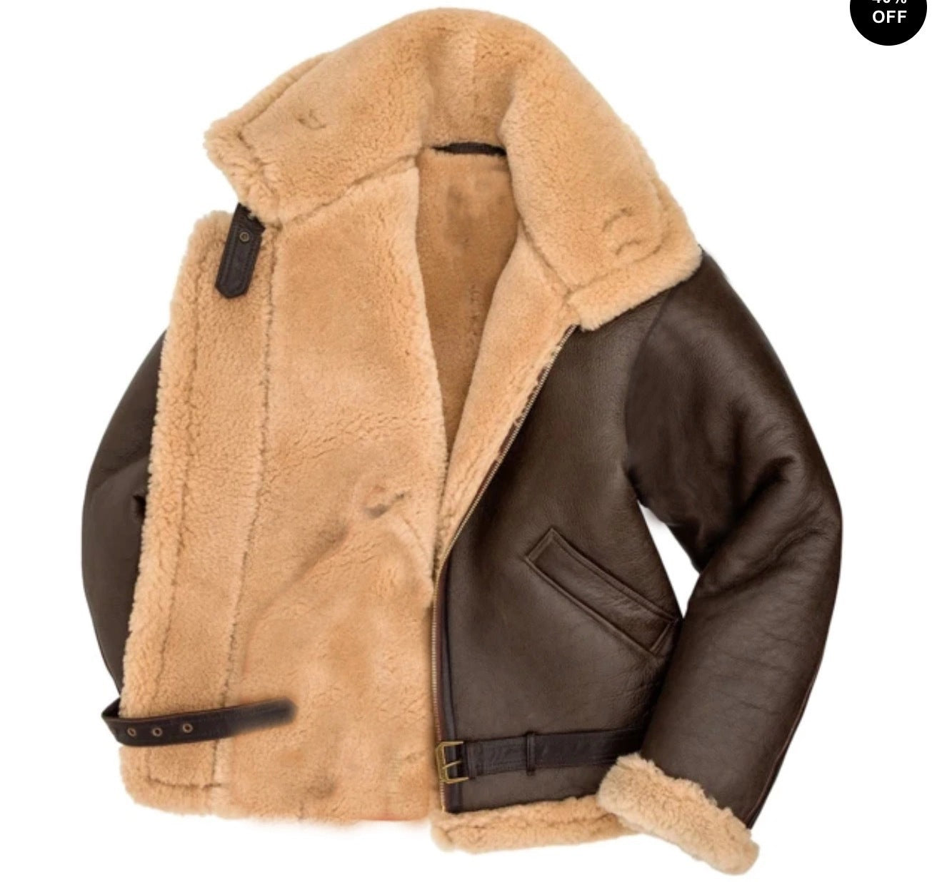 Thick-fabric faux fur coat with added padding