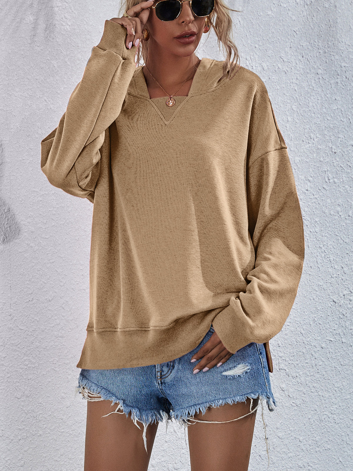 Thick-fabric hooded casual hoodie