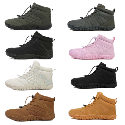 Thick-fabric insulated waterproof snow boots