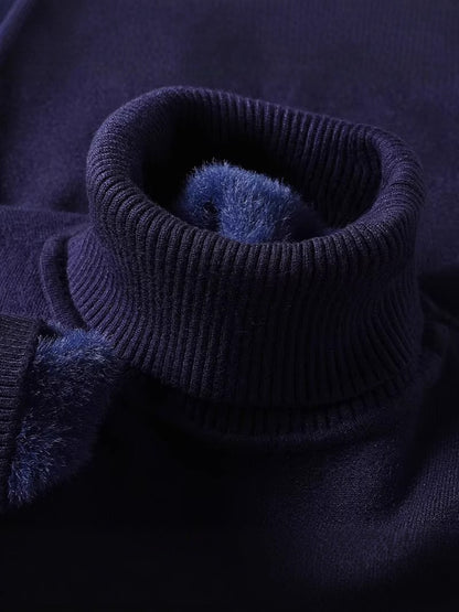 Thick-fabric knitted sweater