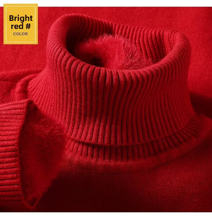 Thick-fabric knitted sweater