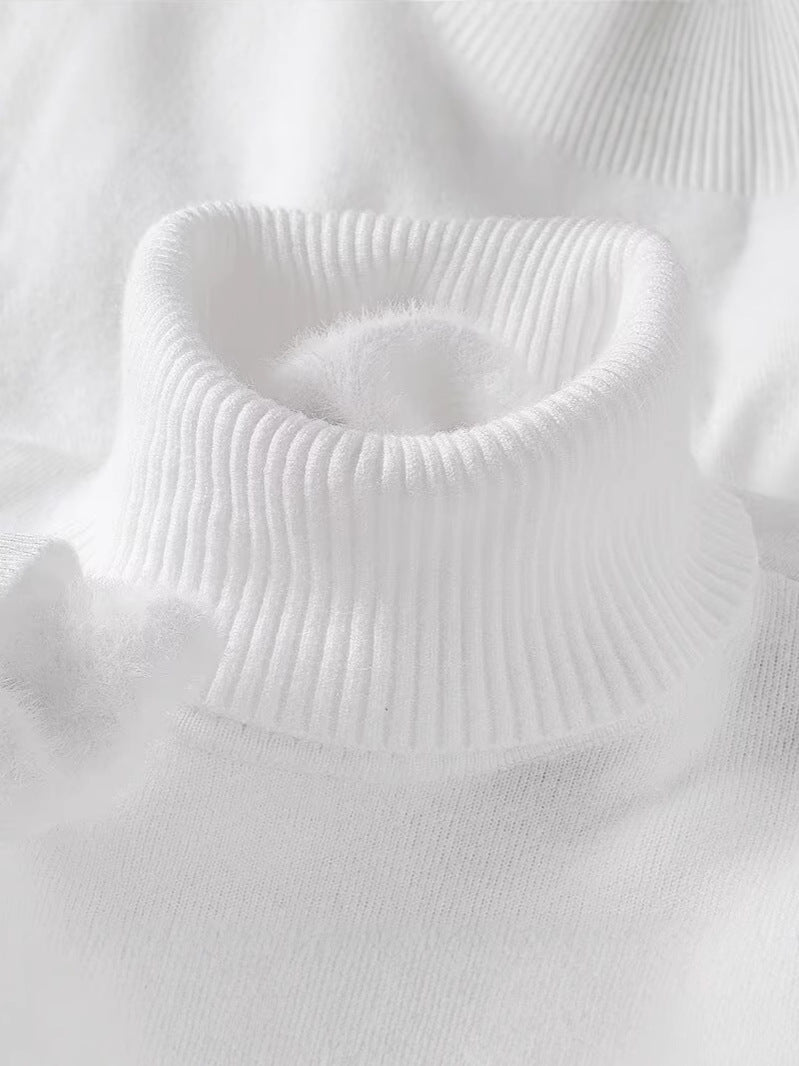 Thick-fabric knitted sweater