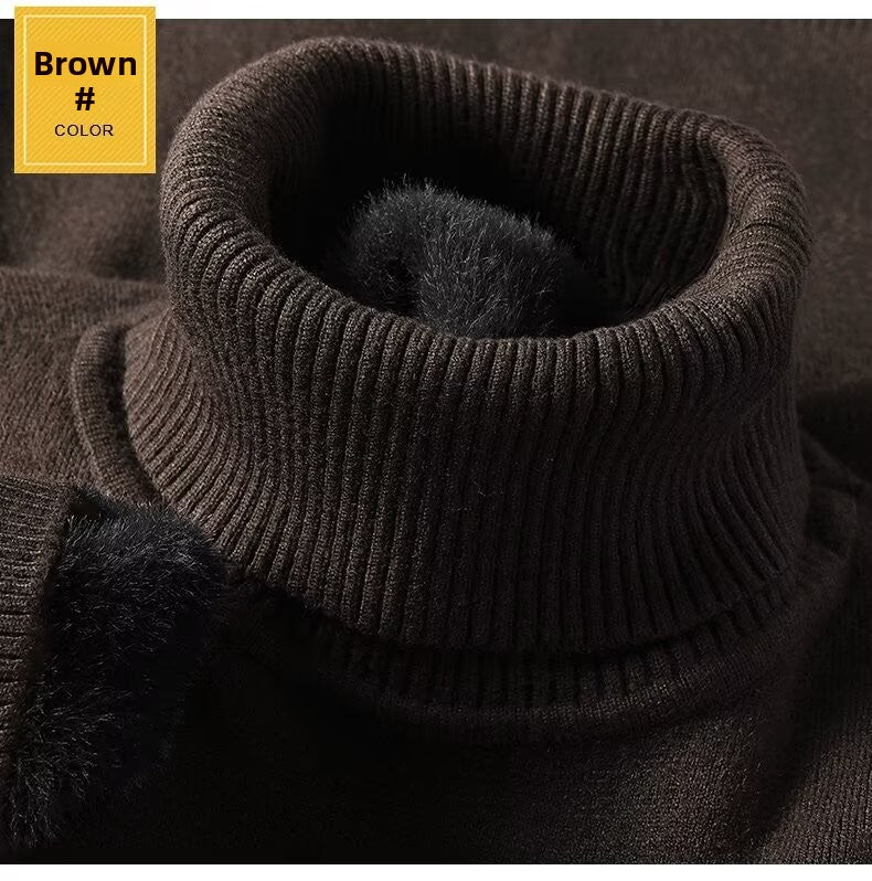Thick-fabric knitted sweater