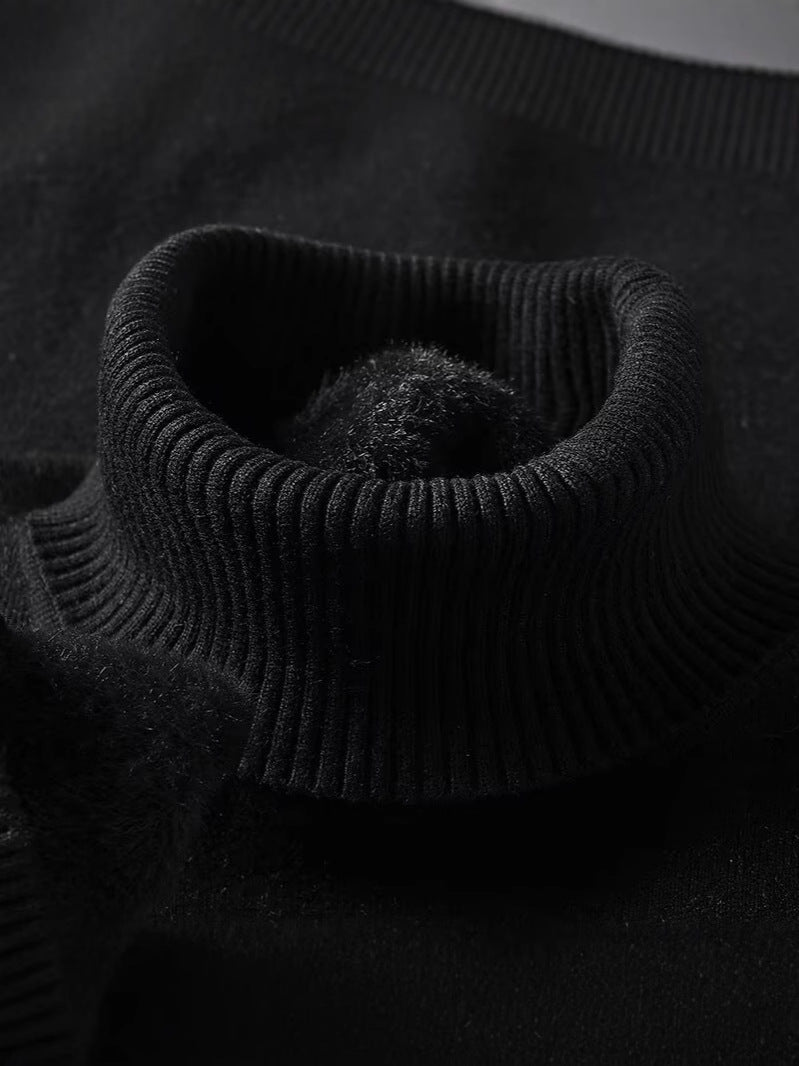 Thick-fabric knitted sweater