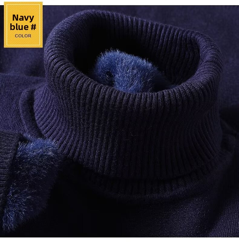 Thick-fabric knitted sweater