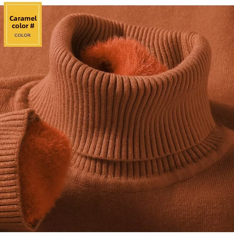 Thick-fabric knitted sweater
