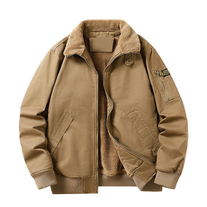 Thick-fabric pilot jacket coat