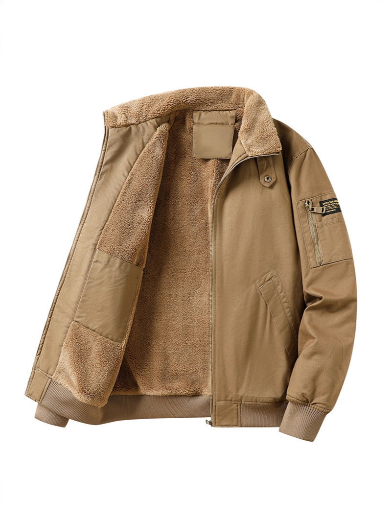 Thick-fabric pilot jacket coat