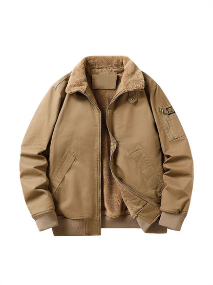 Thick-fabric pilot jacket coat
