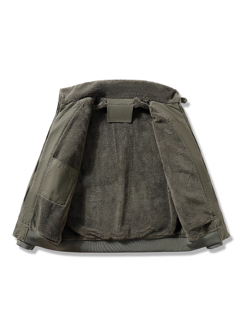 Thick-fabric pilot jacket coat