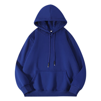Thick-fiber hooded cotton long-sleeved hoodie