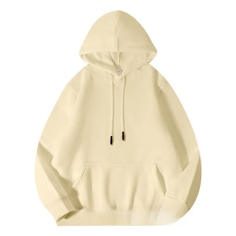 Thick-fiber hooded cotton long-sleeved hoodie