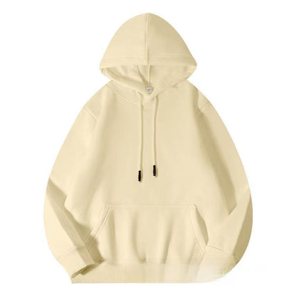 Thick-fiber hooded cotton long-sleeved hoodie