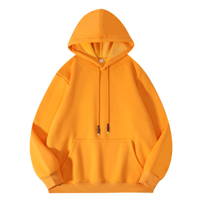 Thick-fiber hooded cotton long-sleeved hoodie