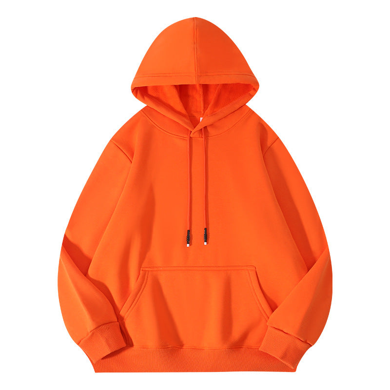 Thick-fiber hooded cotton long-sleeved hoodie