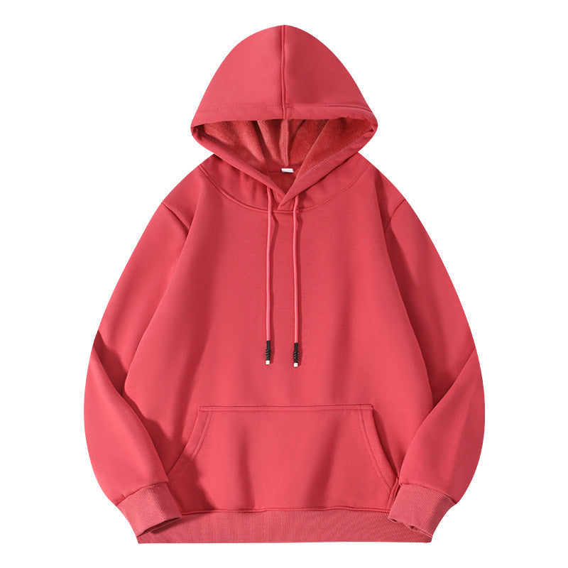Thick-fiber hooded cotton long-sleeved hoodie