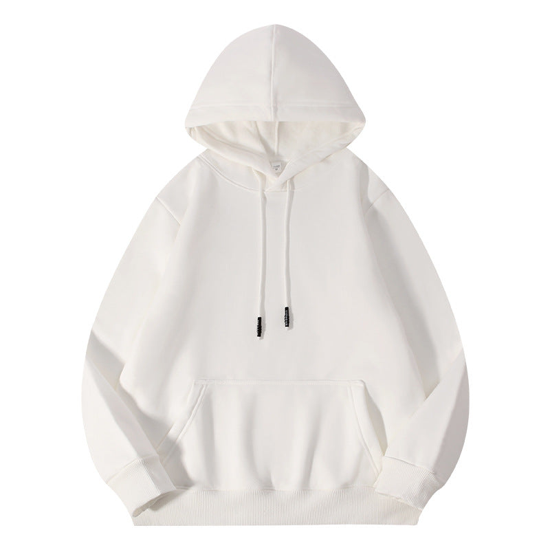 Thick-fiber hooded cotton long-sleeved hoodie