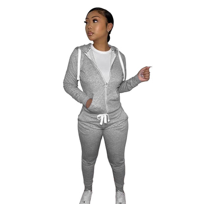 Thick fleece pullover sport casual outfit