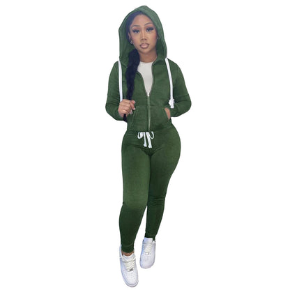Thick fleece pullover sport casual outfit