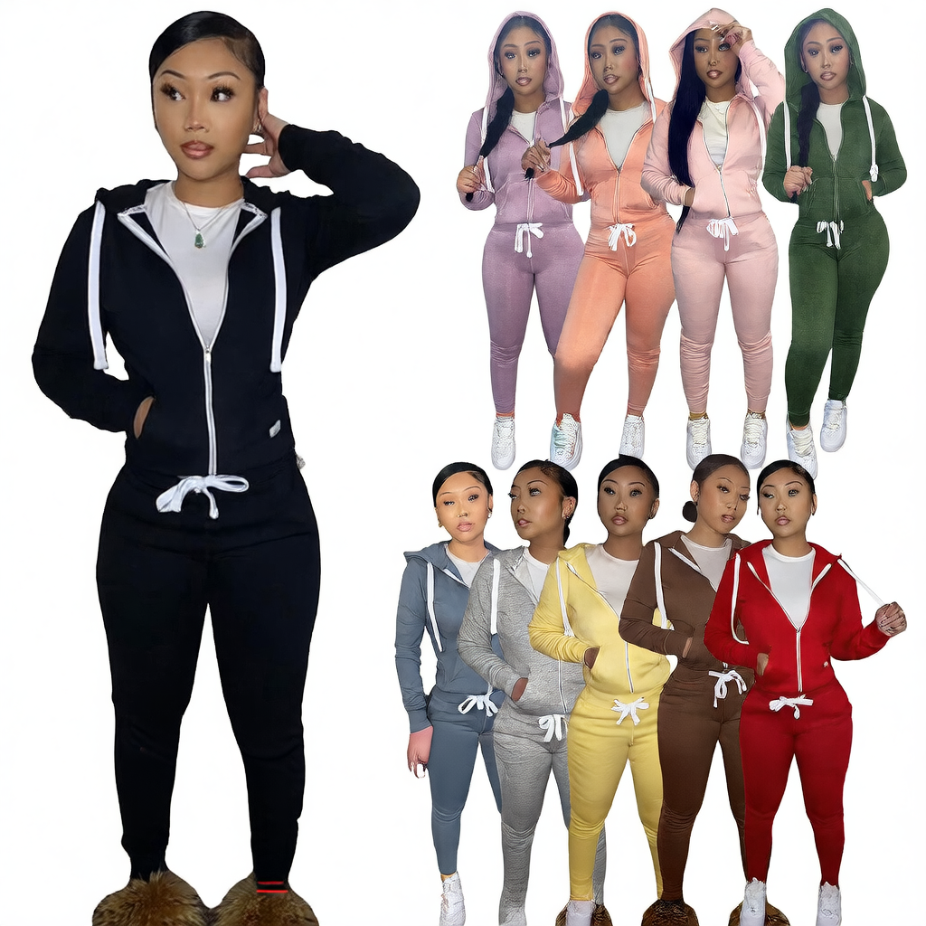 Thick fleece pullover sport casual outfit