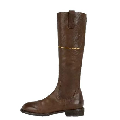 Thick Heel Mid-High Boots