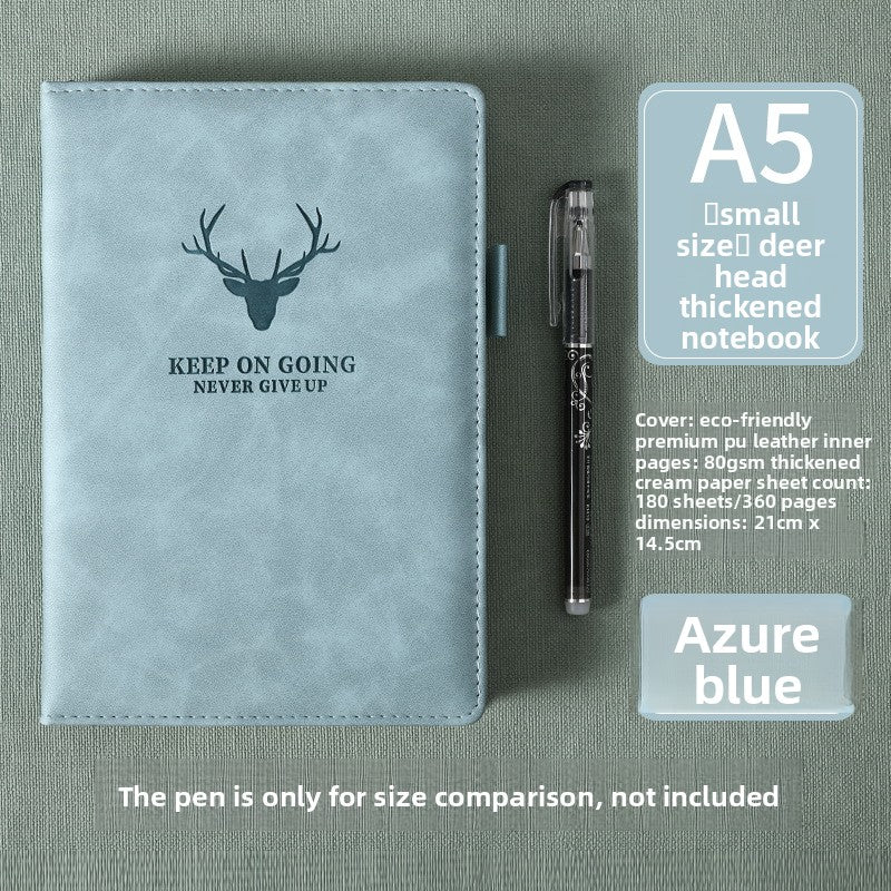 Thick leather-bound notepad