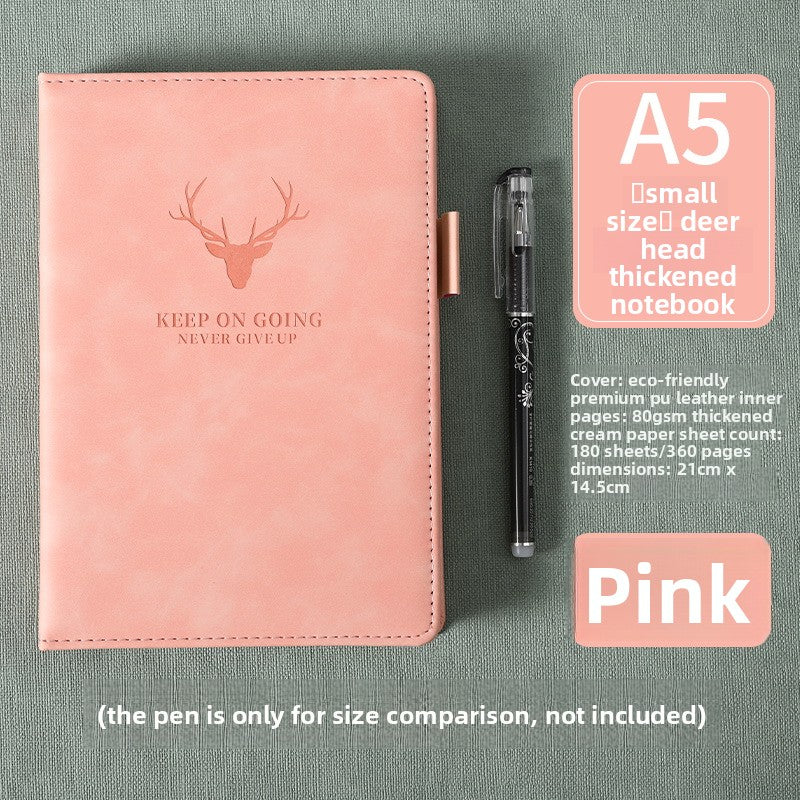 Thick leather-bound notepad