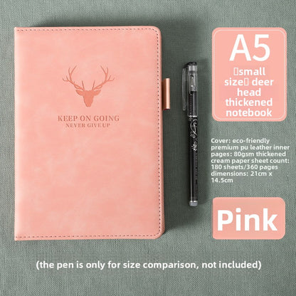 Thick leather-bound notepad