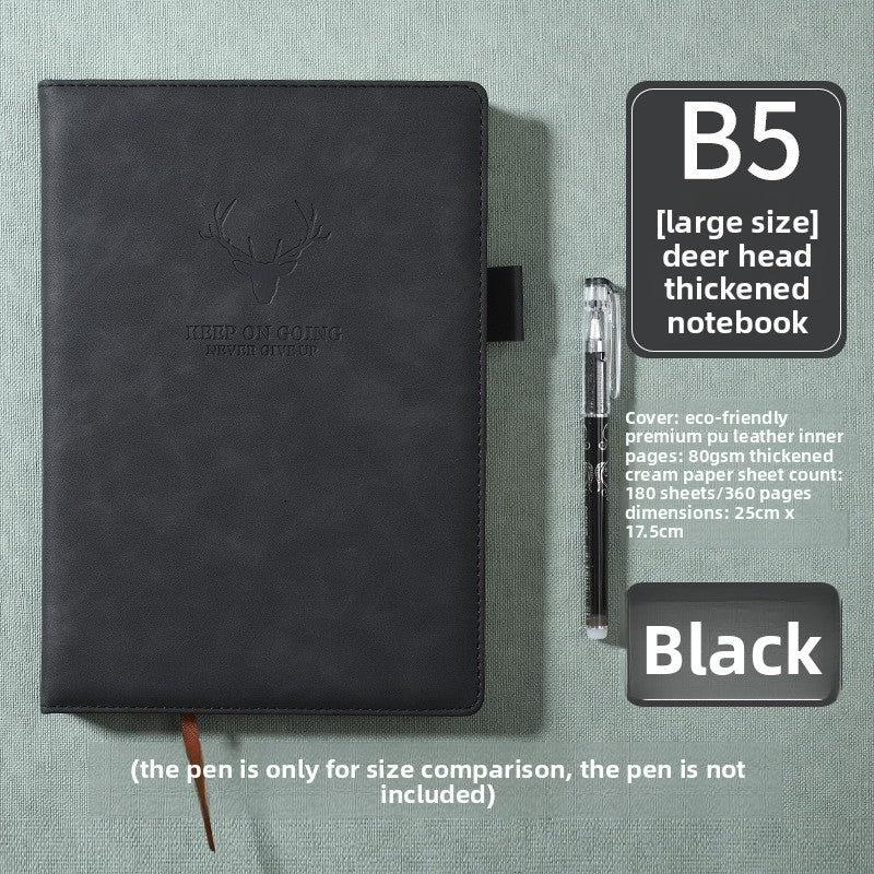 Thick leather-bound notepad