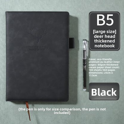 Thick leather-bound notepad