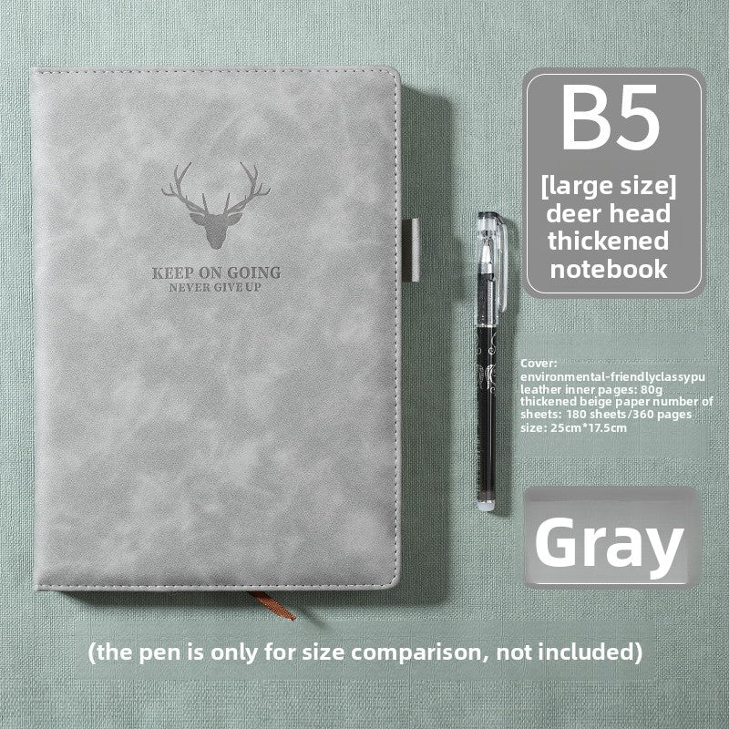 Thick leather-bound notepad