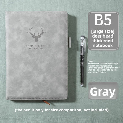 Thick leather-bound notepad