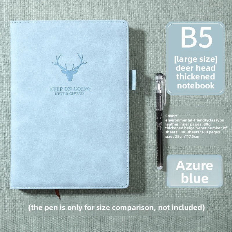 Thick leather-bound notepad