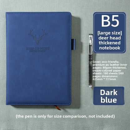 Thick leather-bound notepad