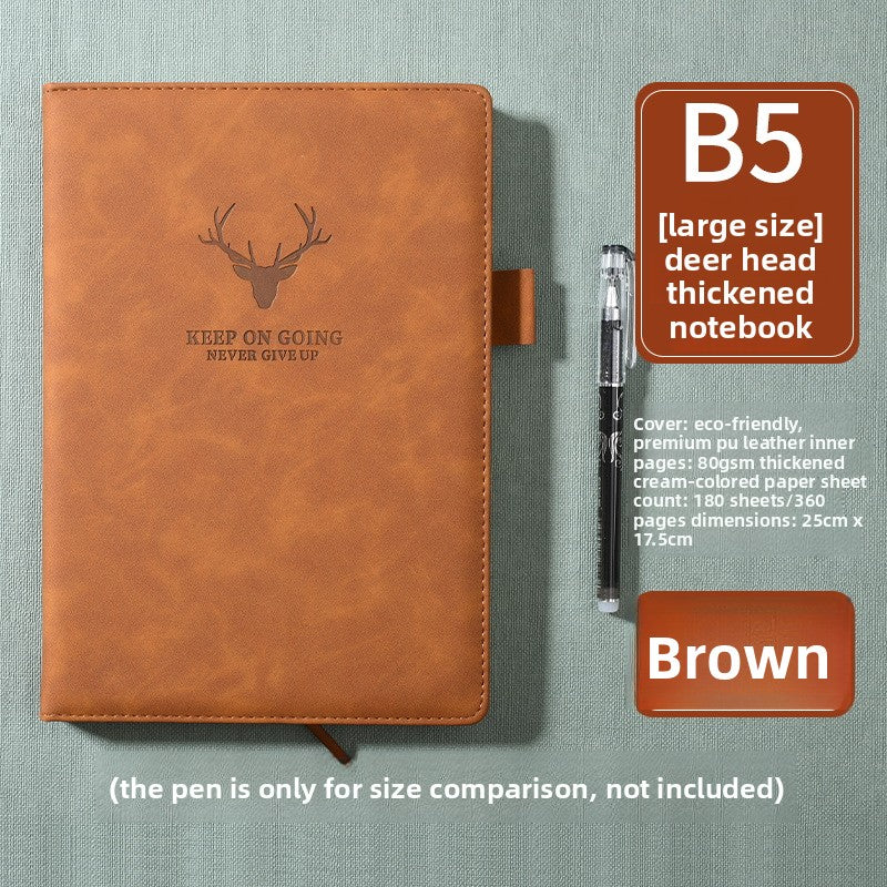 Thick leather-bound notepad