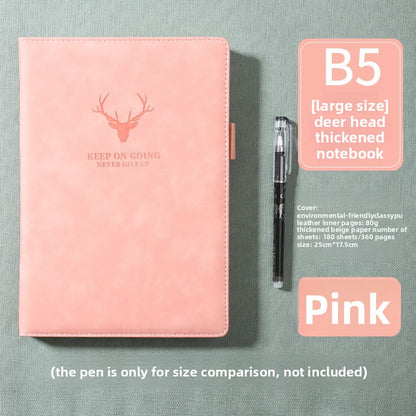 Thick leather-bound notepad