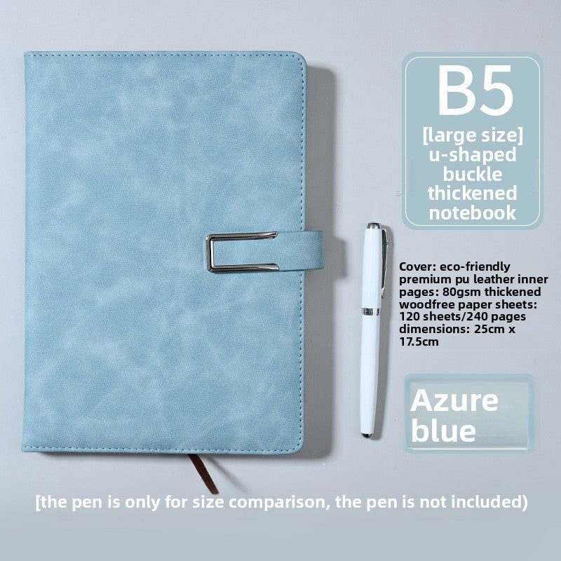 Thick leather-bound notepad