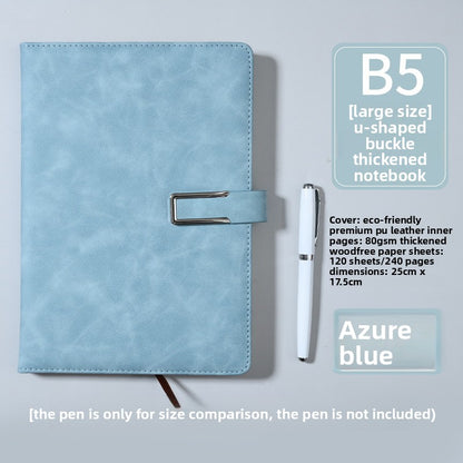 Thick leather-bound notepad