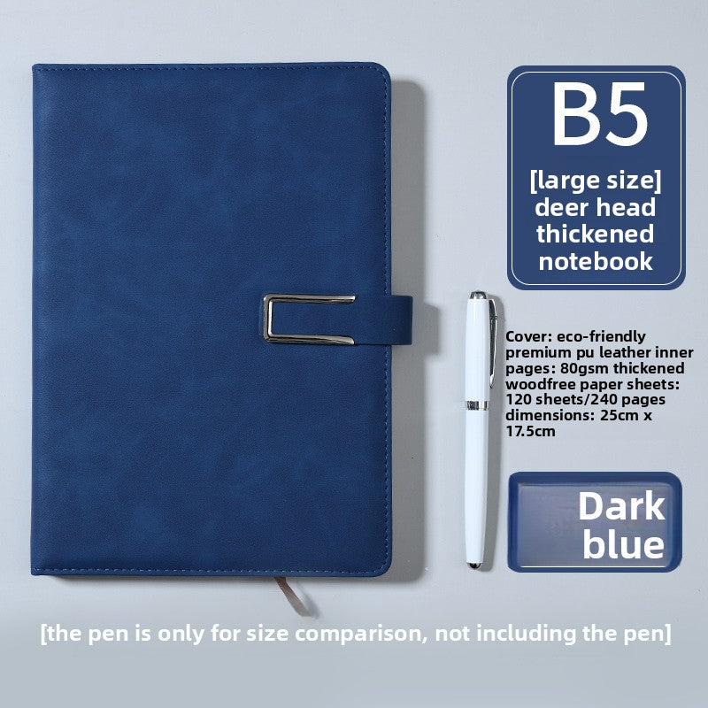 Thick leather-bound notepad