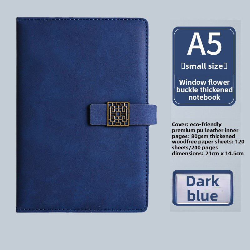 Thick leather-bound notepad