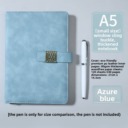 Thick leather-bound notepad