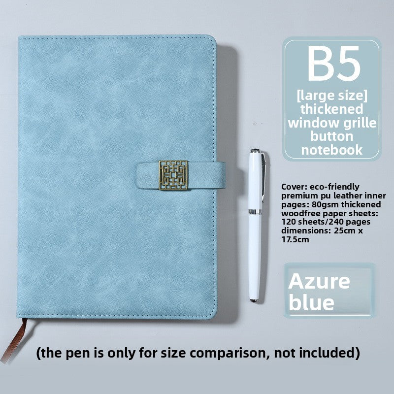 Thick leather-bound notepad