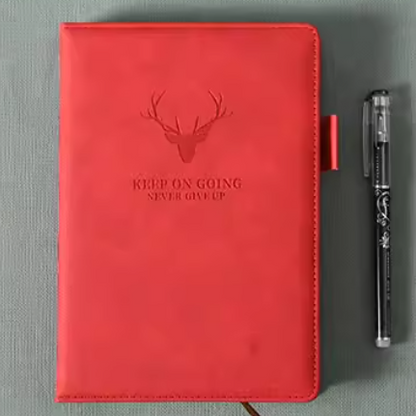 Thick leather-bound notepad