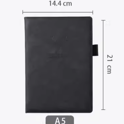 Thick leather-bound notepad
